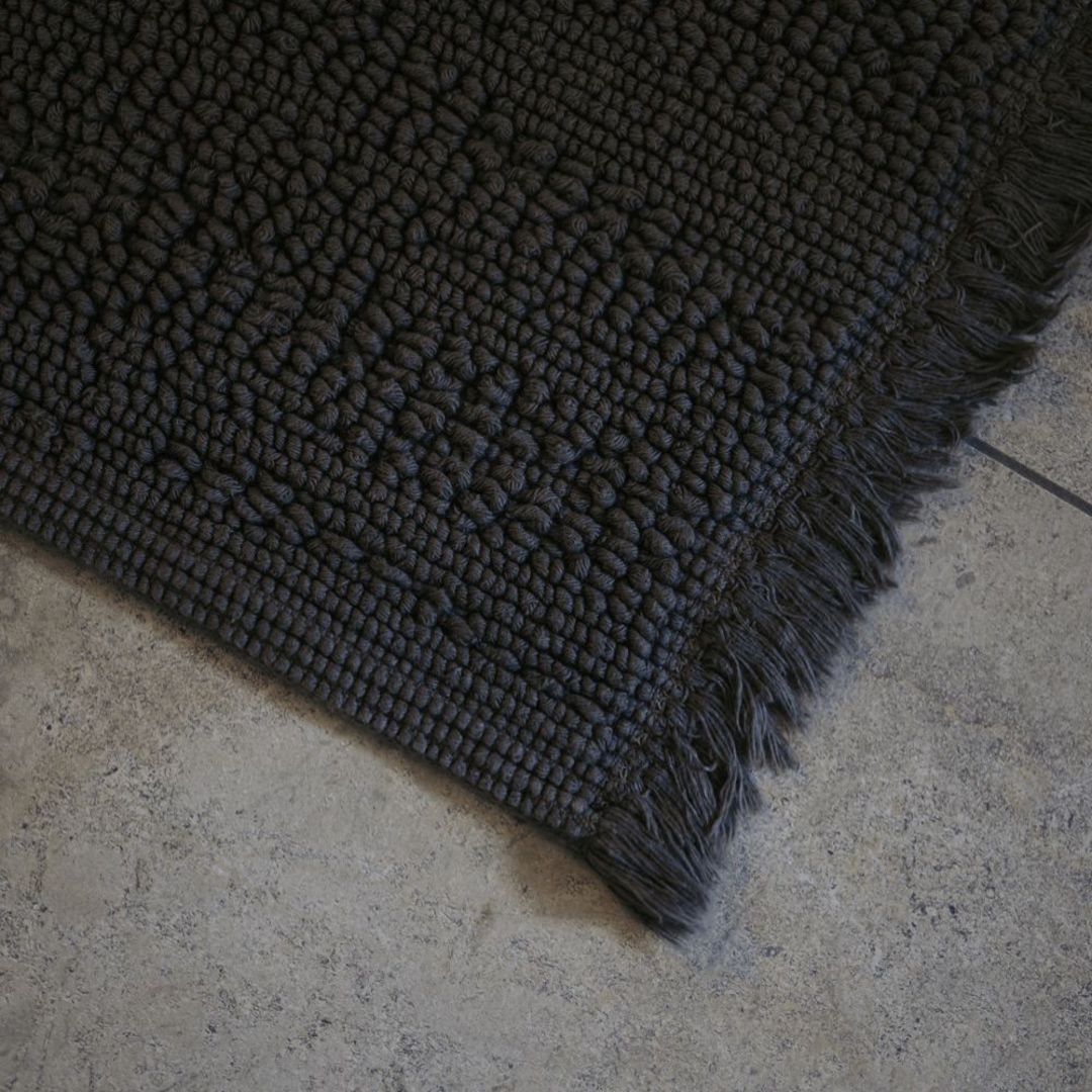 Baksana | Lisbon Double Bathmat | Available in colours Linen Slate and White image 7